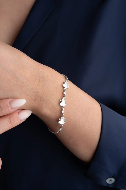 Bracelet de pomme en chérie - 925 Silveryylydian