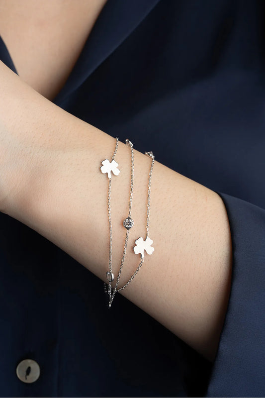 Bracelet de couches chanceux - 925 argent