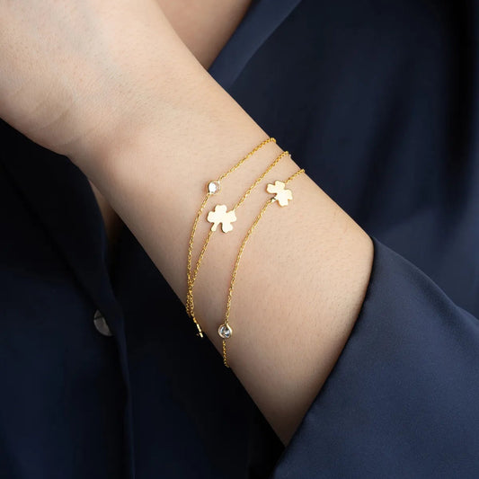 Bracelet de couches chanceux - 925 argent