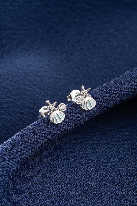 Boucles d'oreilles à charme de mer - 925 argent