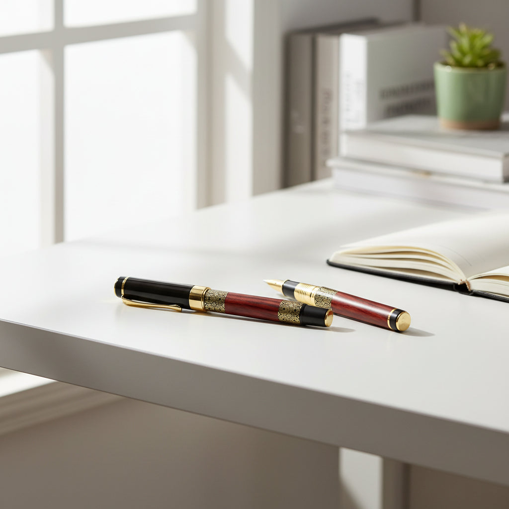 Persoonlijk Gegraveerde Roller Pen in Houten Doos - Advocaten Cadeau