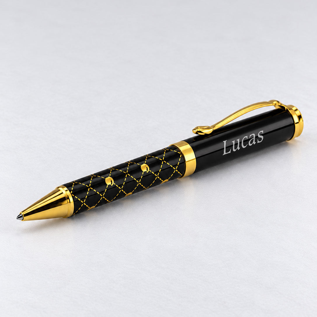 Stylo Personnalisé avec Coffret Cadeau en Bois Gravé