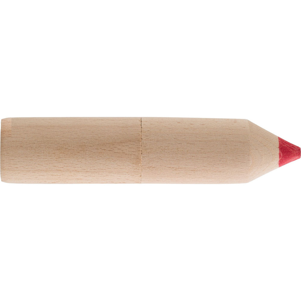 Gepersonaliseerde kleurpotloden (6)-  in houten potlood koker