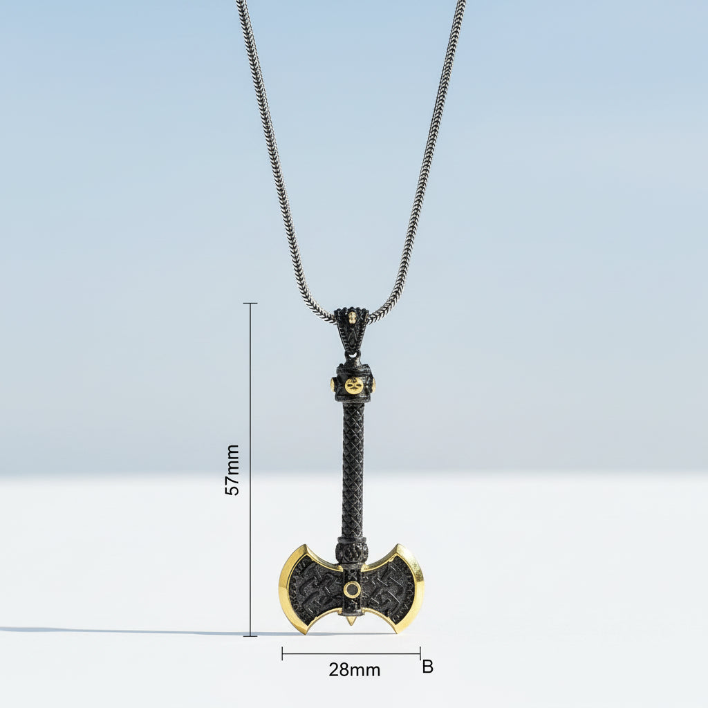 Par LYDIAN Collier en argent avec pendentif hache ARLNM008