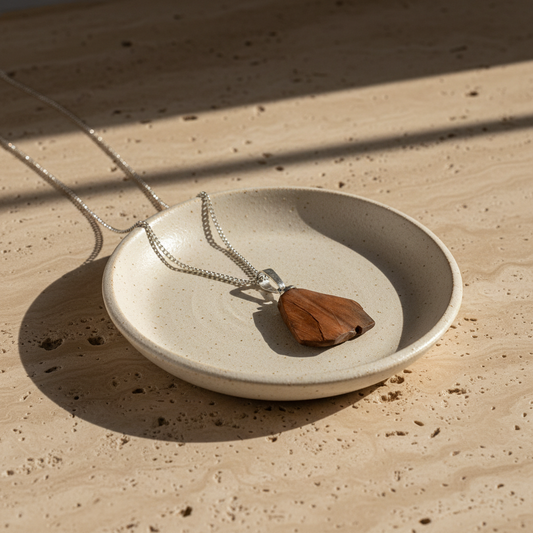 Pendentif pierre de lune avec chaîne