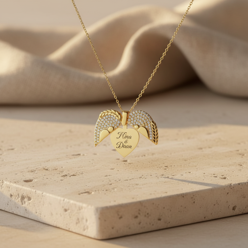 Collier d'amour personnel en forme de cœur