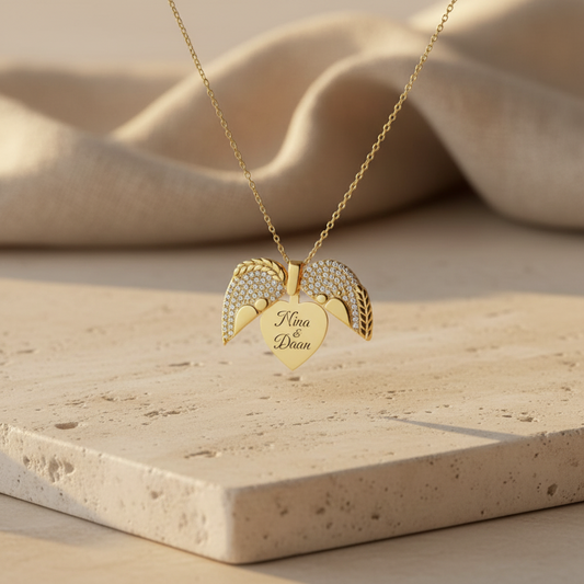 Collier d'amour personnel en forme de cœur