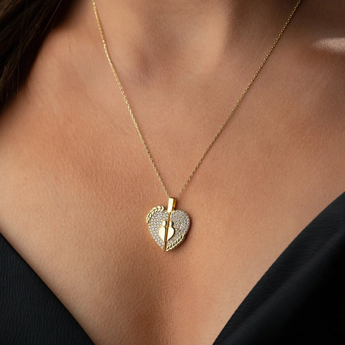 Romantische naamketting met hartvorm – elegant om de hals