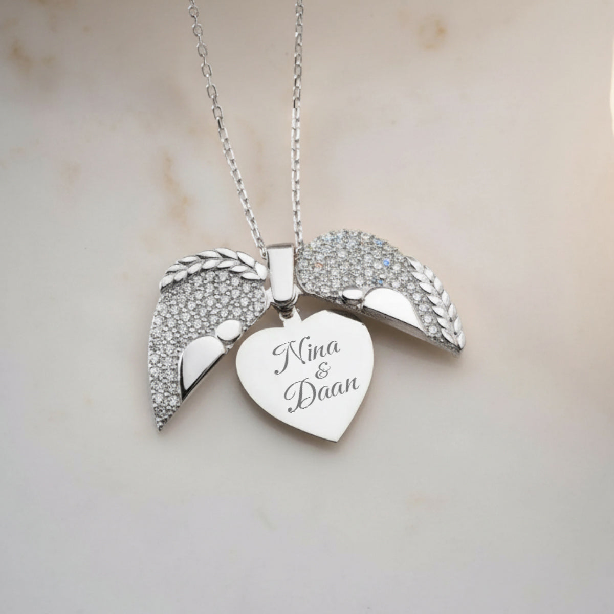 Collier d'amour personnel en forme de cœur