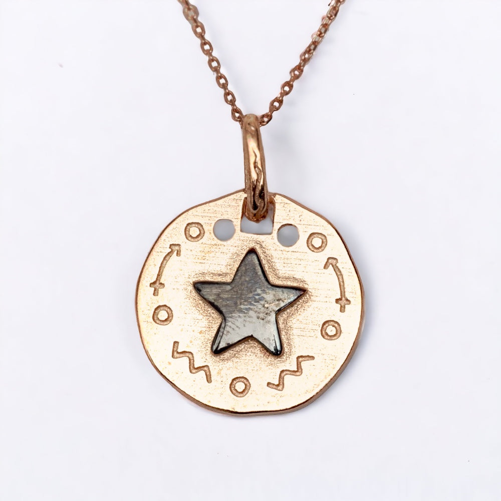 Collier en argent avec pendentif STAR BLAR054