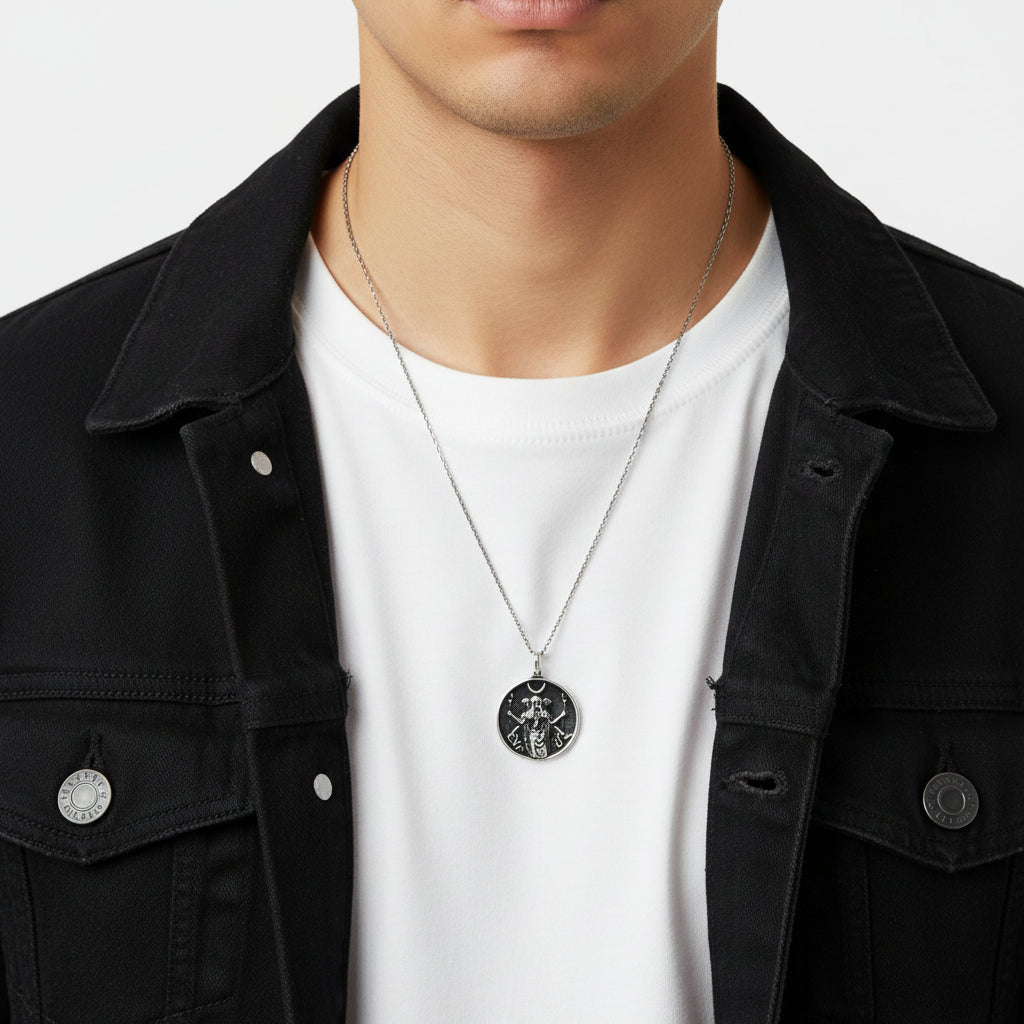 Médaillon Déesse de la Lune - Collier Pendentif