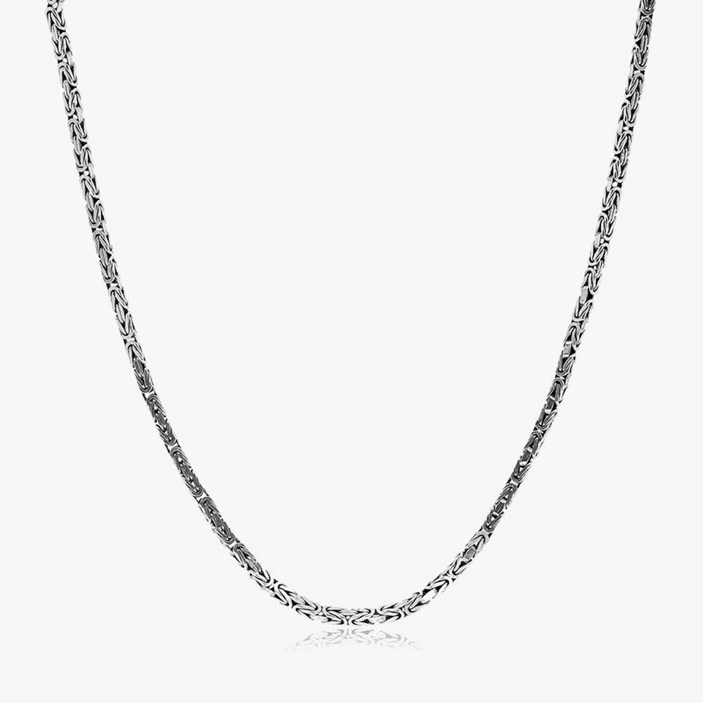 Ensemble collier & bracelet en argent maillon roi (2.2mm) BLCK003-S