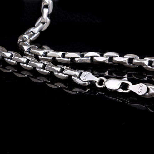 Chaîne corde pour homme en argent sterling 925 – 63 cm