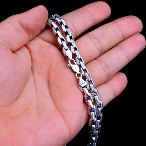 Chaîne corde pour homme en argent sterling 925 – 63 cm