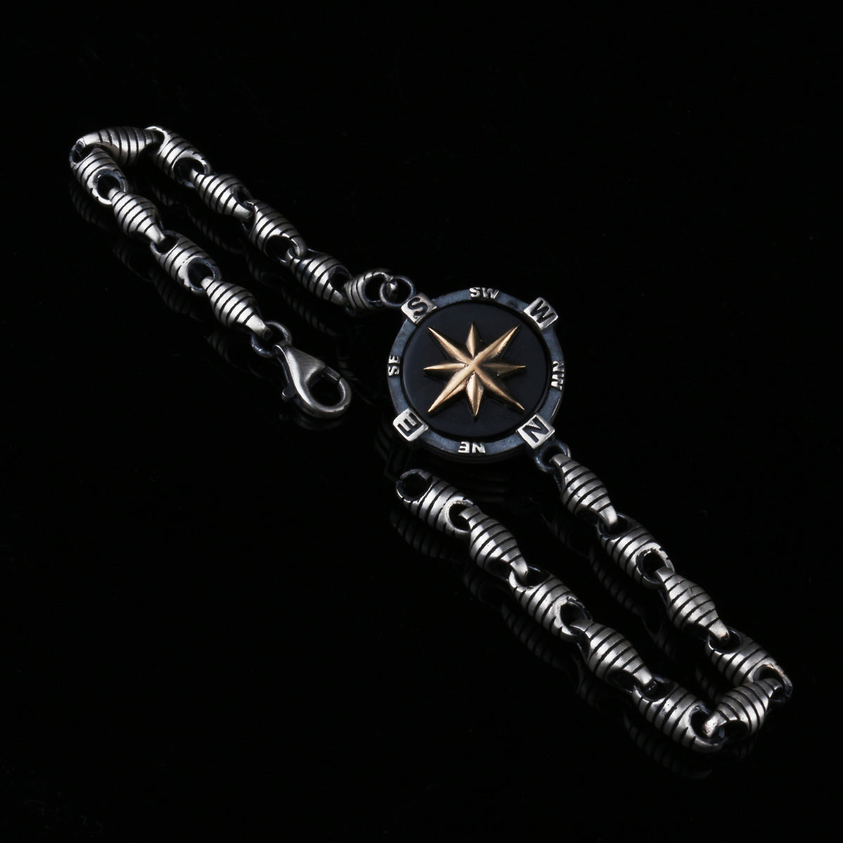 Kompas Herenarmband | 925 Zilver