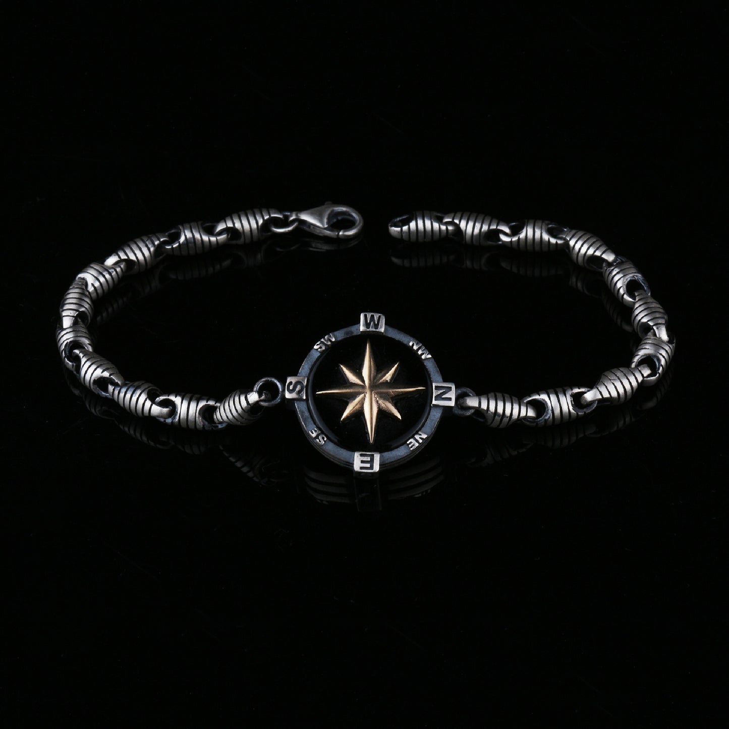 Kompas Herenarmband | 925 Zilver