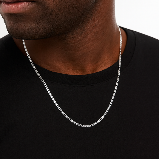 Collier homme gourmette argent 3 mm BLMN028