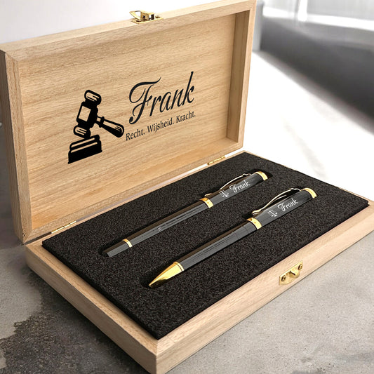 Ensemble de stylo gravé de luxe - Cadeau pour les professionnels du droit