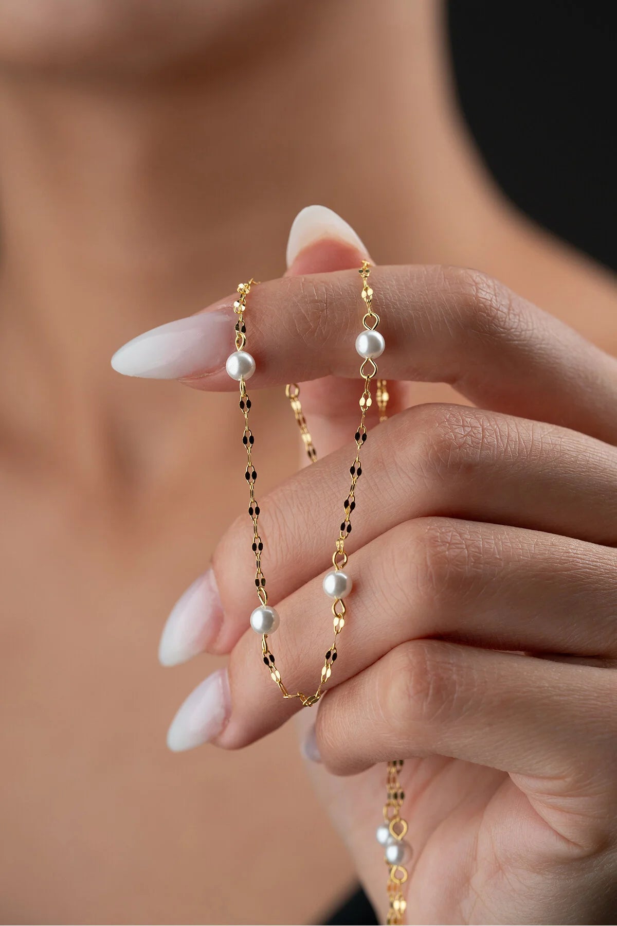 Elegantelijn - chaîne de perles de 925 argent