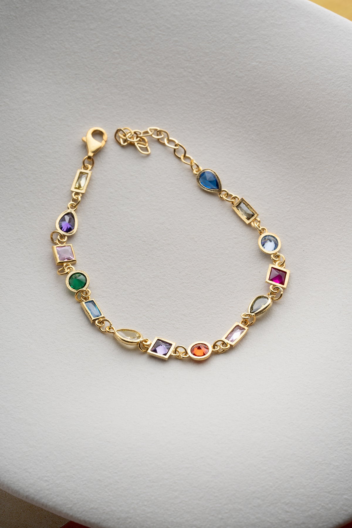 Bracelet en pierre multicolore Serenay - doré