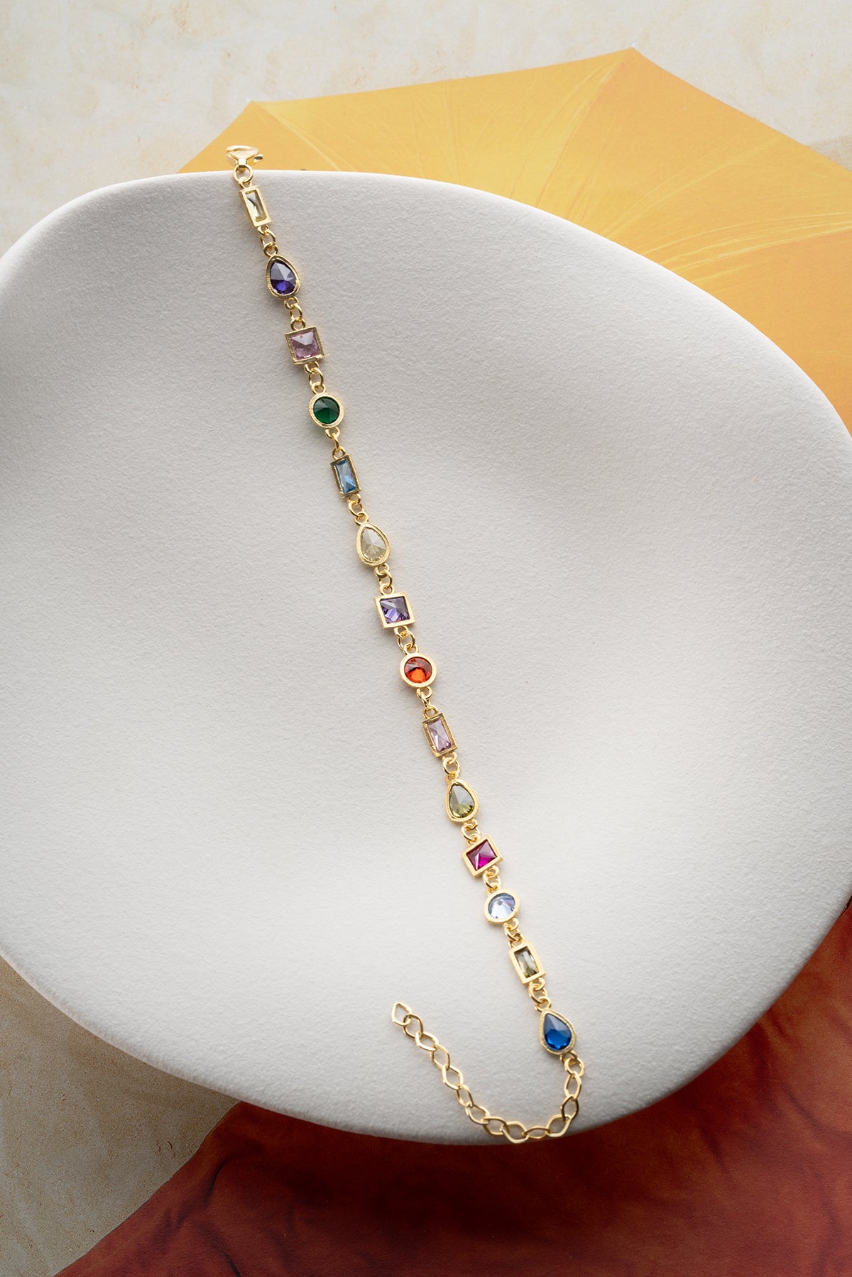 Bracelet en pierre multicolore Serenay - doré