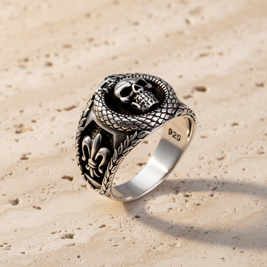 Bague pour homme avec tête de mort fantôme BLTH418