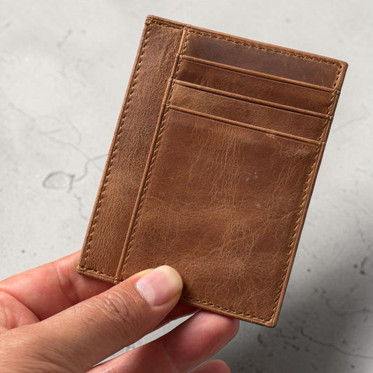Leren Pasjeshouder Cognac | 100% Echt Leer