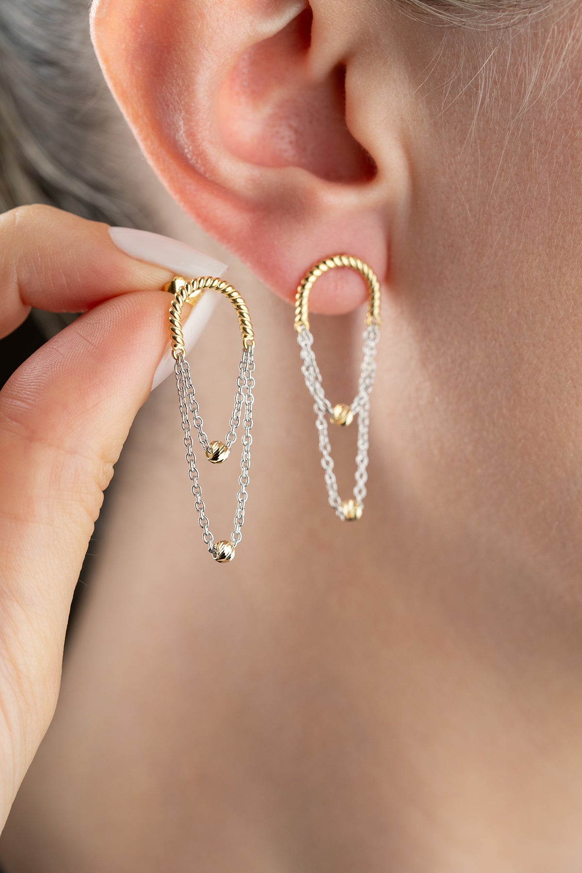 Colliers-Créoles-Anneaux – Or & Combinaison d'argent