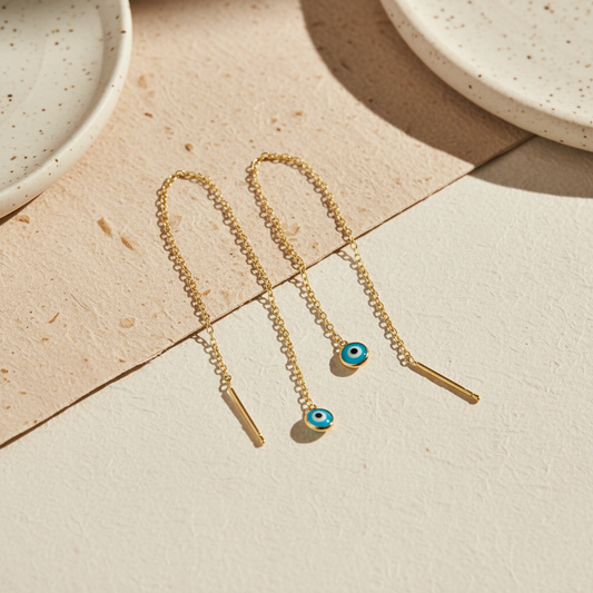 Boucles d'oreilles Aura Blue - 925 argent sterling