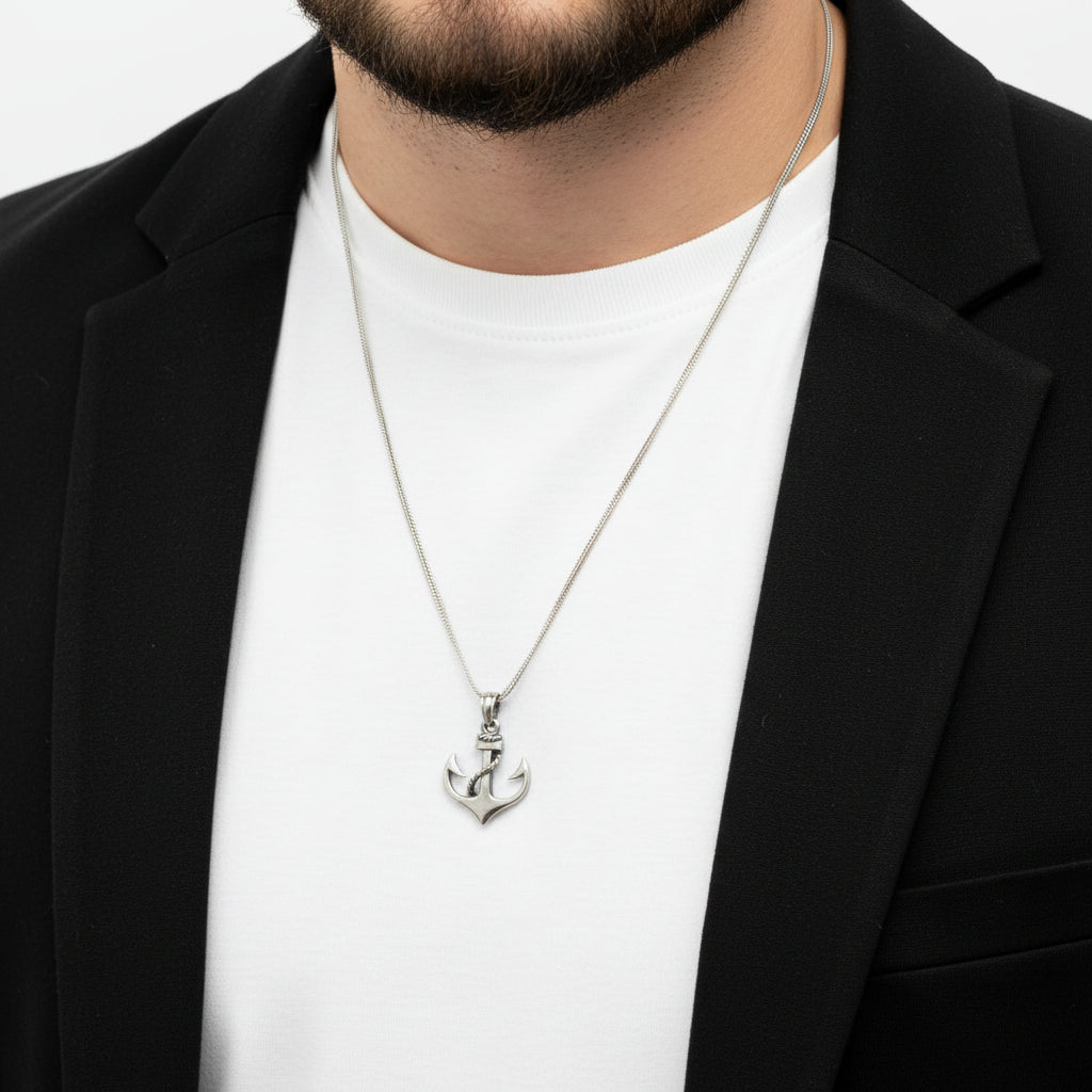 Par LYDIAN Collier en argent avec ancre BLYDK082