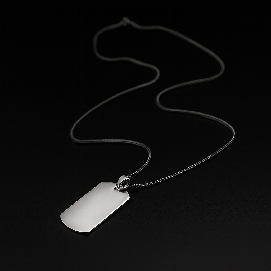 Collier personnalisé en argent 925 avec nom (chaîne de 60 cm)