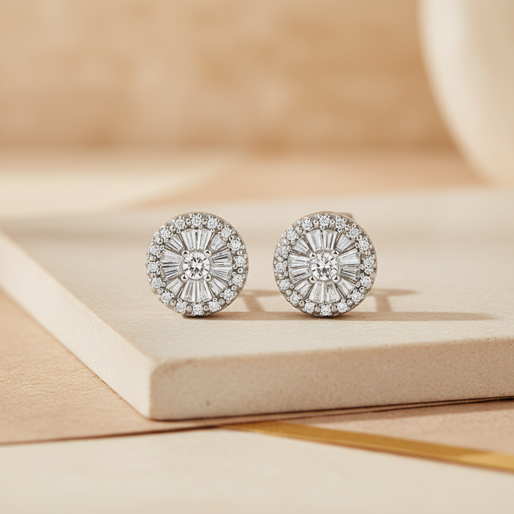 Bouchons d'oreille en argent de 11 mm, occupés avec des zirconies blanches