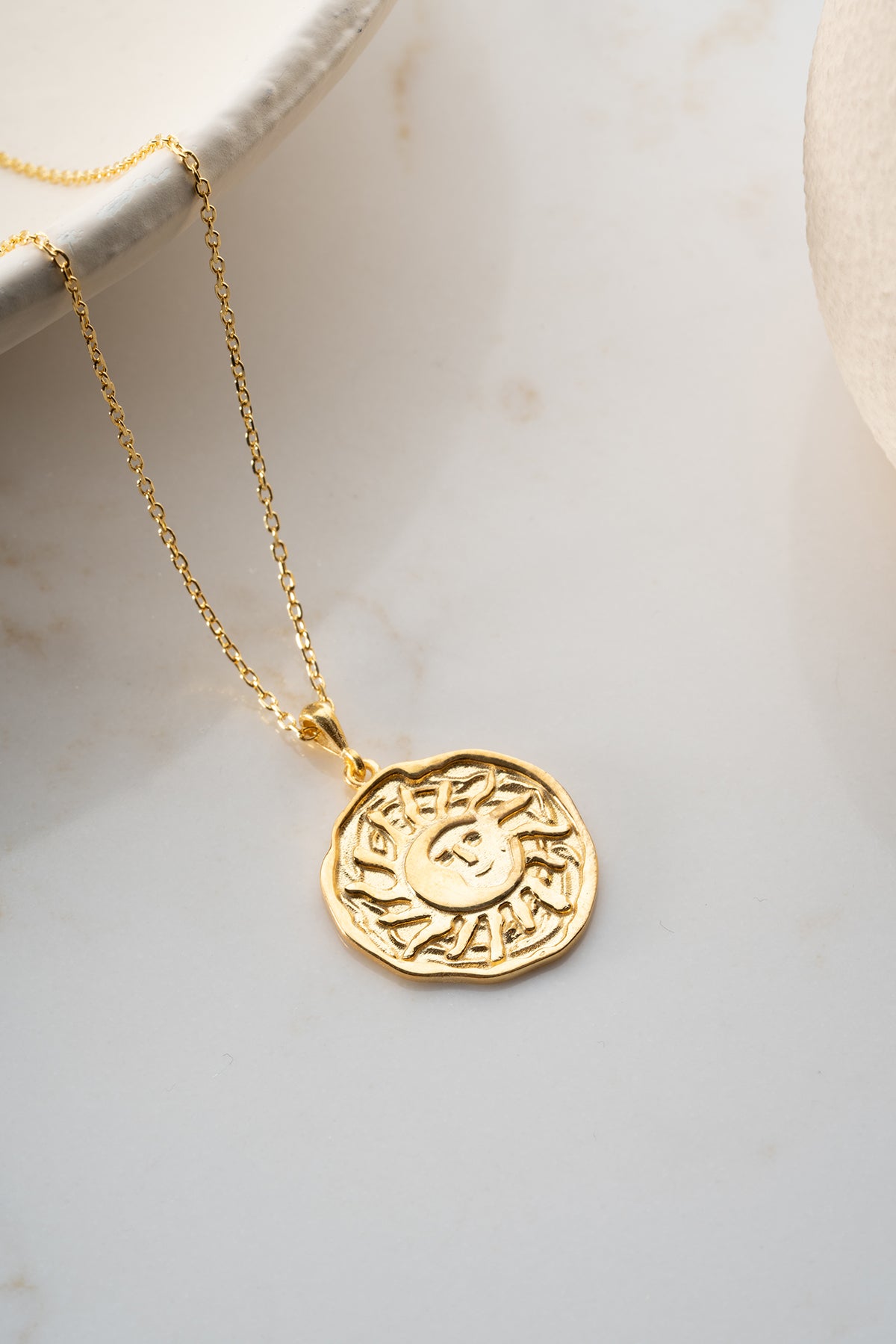 Zon & Maan Ketting – 925 Zilver – Verguld