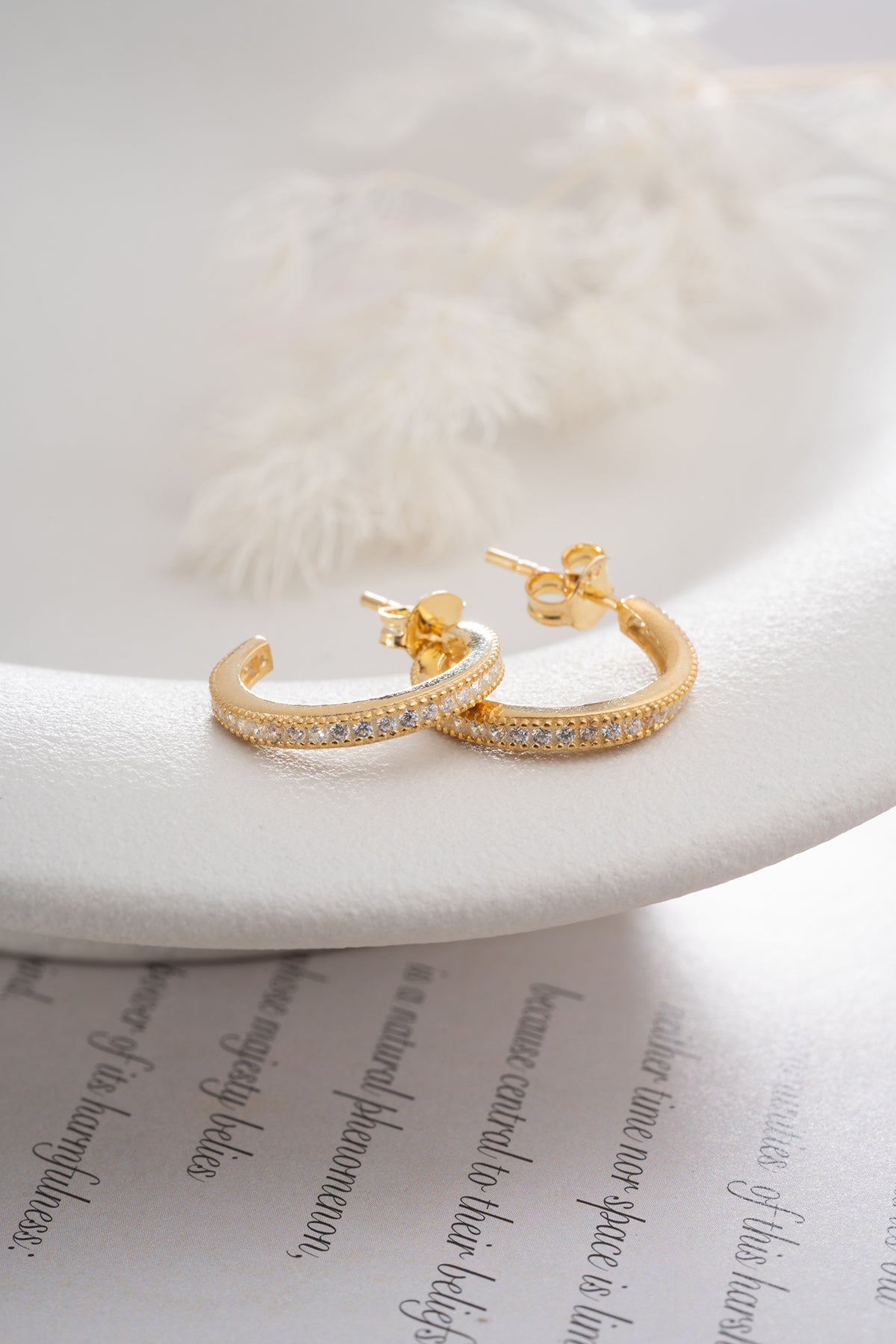 Hoepeloorbellen – 925 Zilver met Steentjes