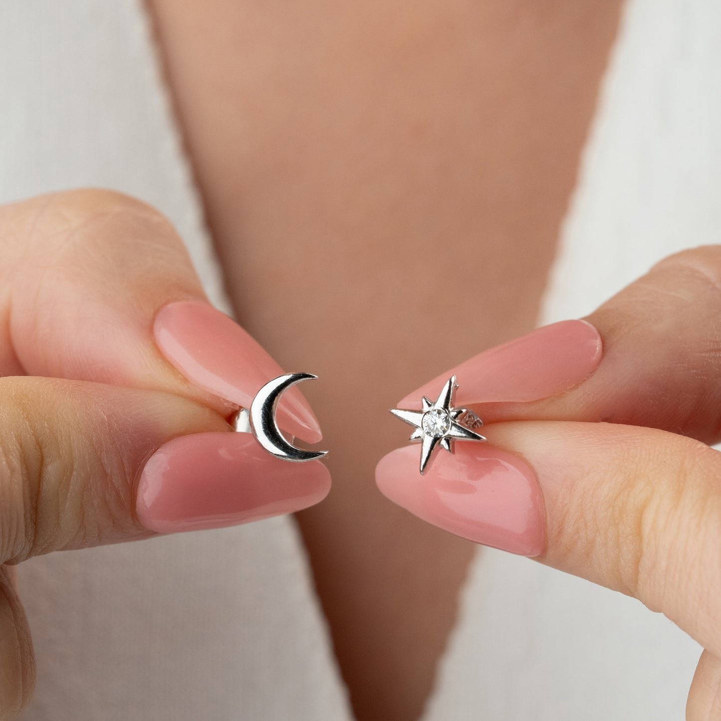 Boucles d'oreilles Lune et Étoile