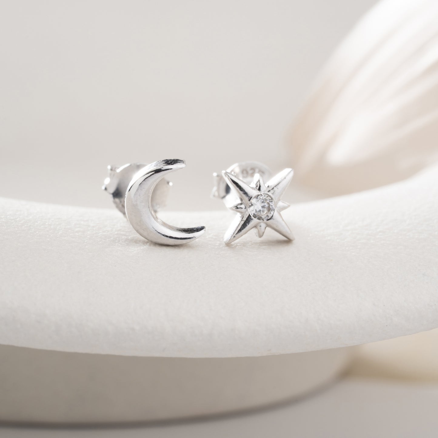 Boucles d'oreilles Lune et Étoile