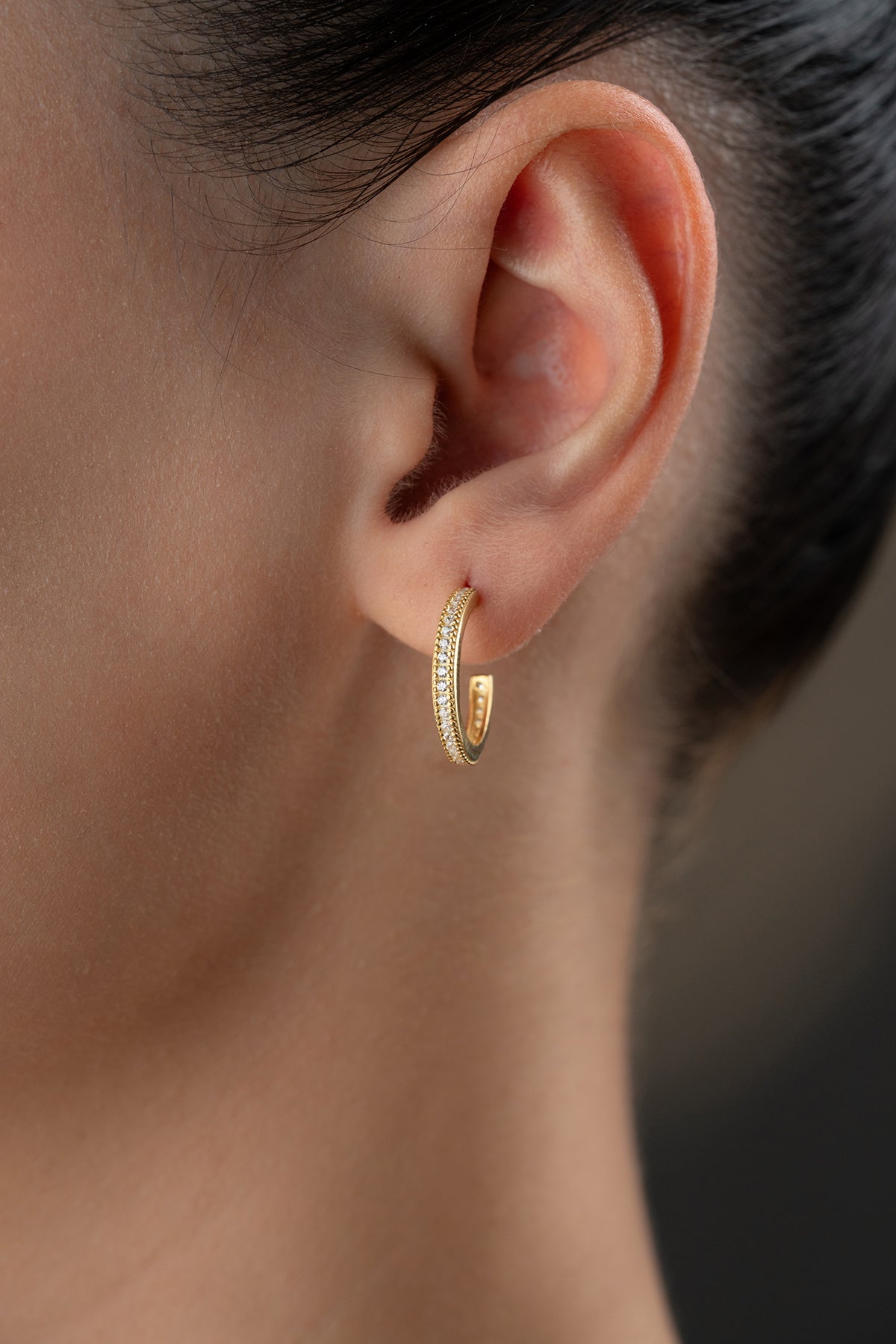 Hoepeloorbellen – 925 Zilver met Steentjes