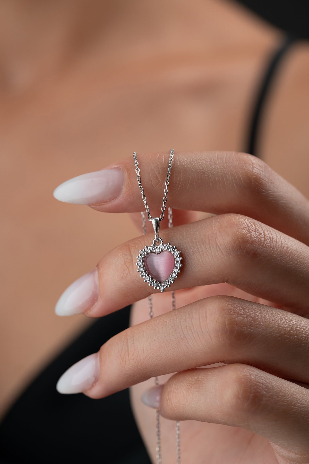 Hartvormige Liefde Ketting - 925 Zilver