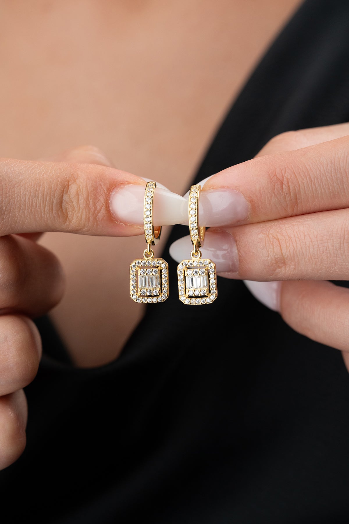 Boucles d'oreilles avec Pierres Baget