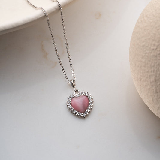 Hartvormige Liefde Ketting - 925 Zilver