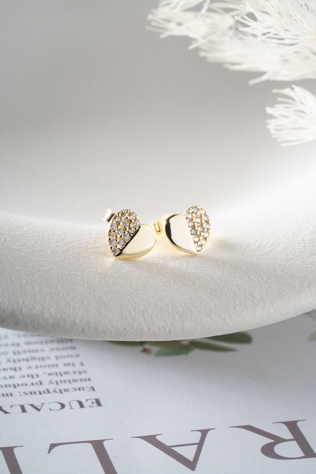 Boucles d'oreilles minimalistes en forme de cœur