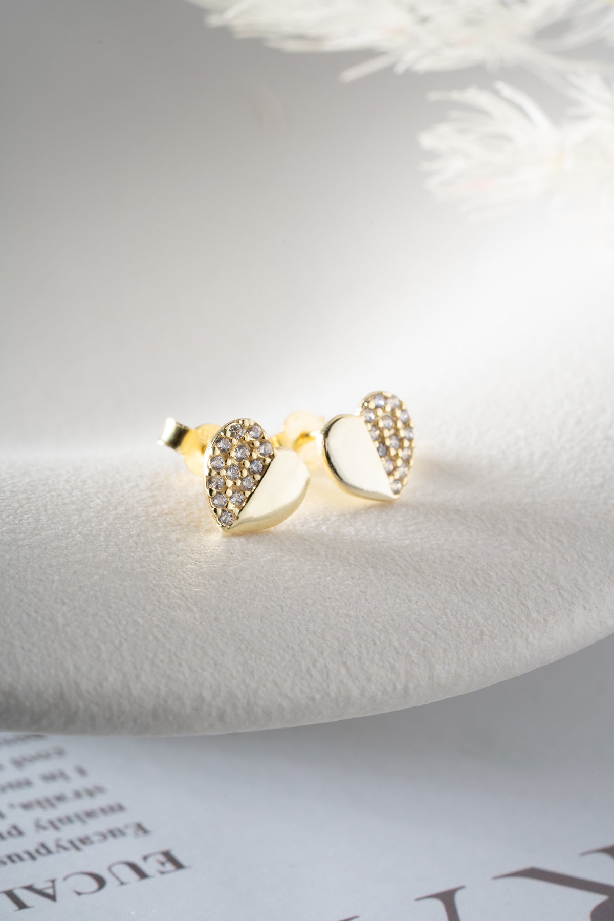 Boucles d'oreilles minimalistes en forme de cœur