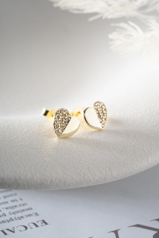 Boucles d'oreilles minimalistes en forme de cœur