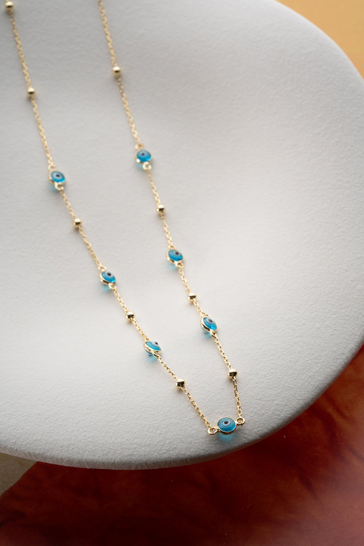 Collier - 925 argent sterling - Aura bleue