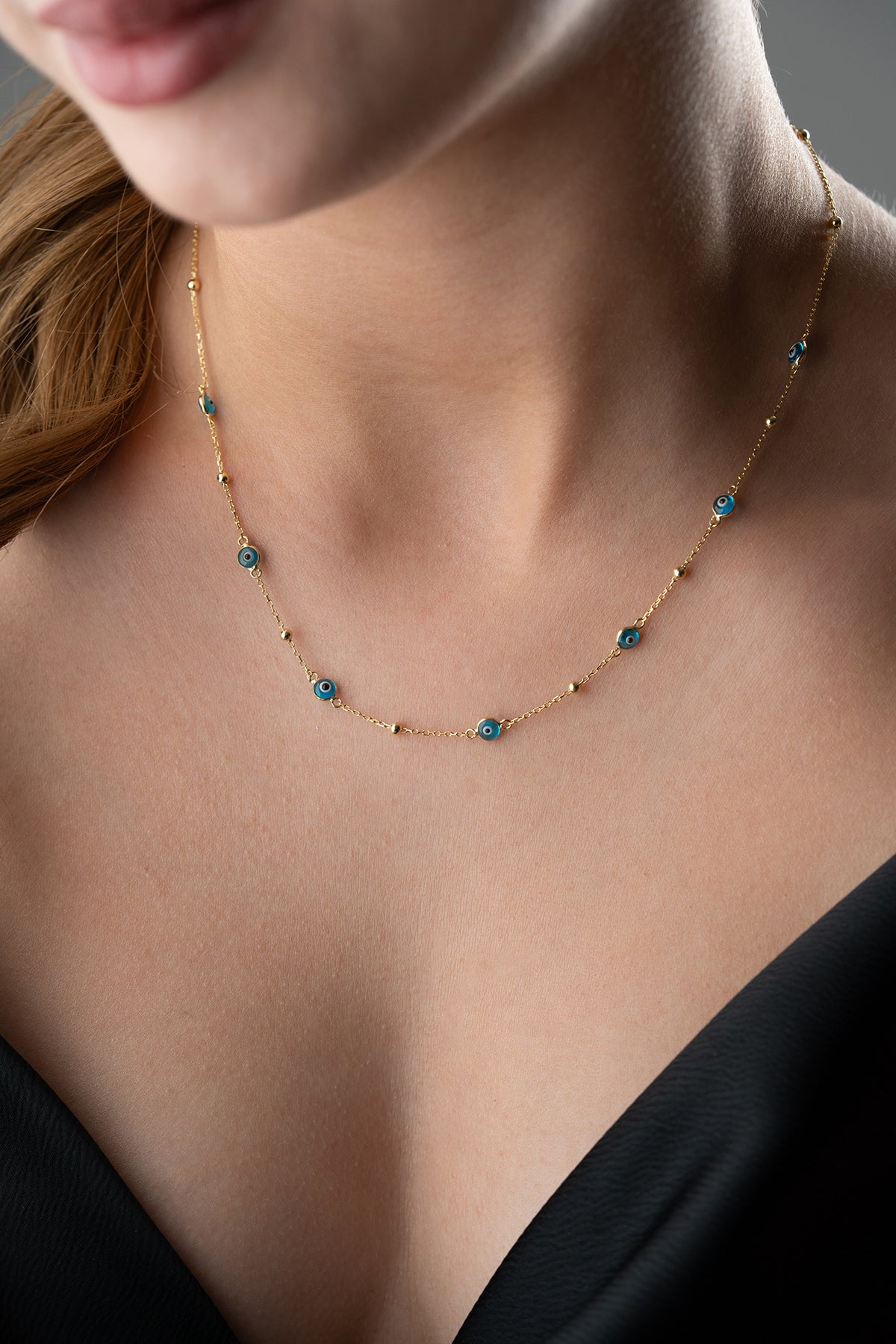Collier - 925 argent sterling - Aura bleue