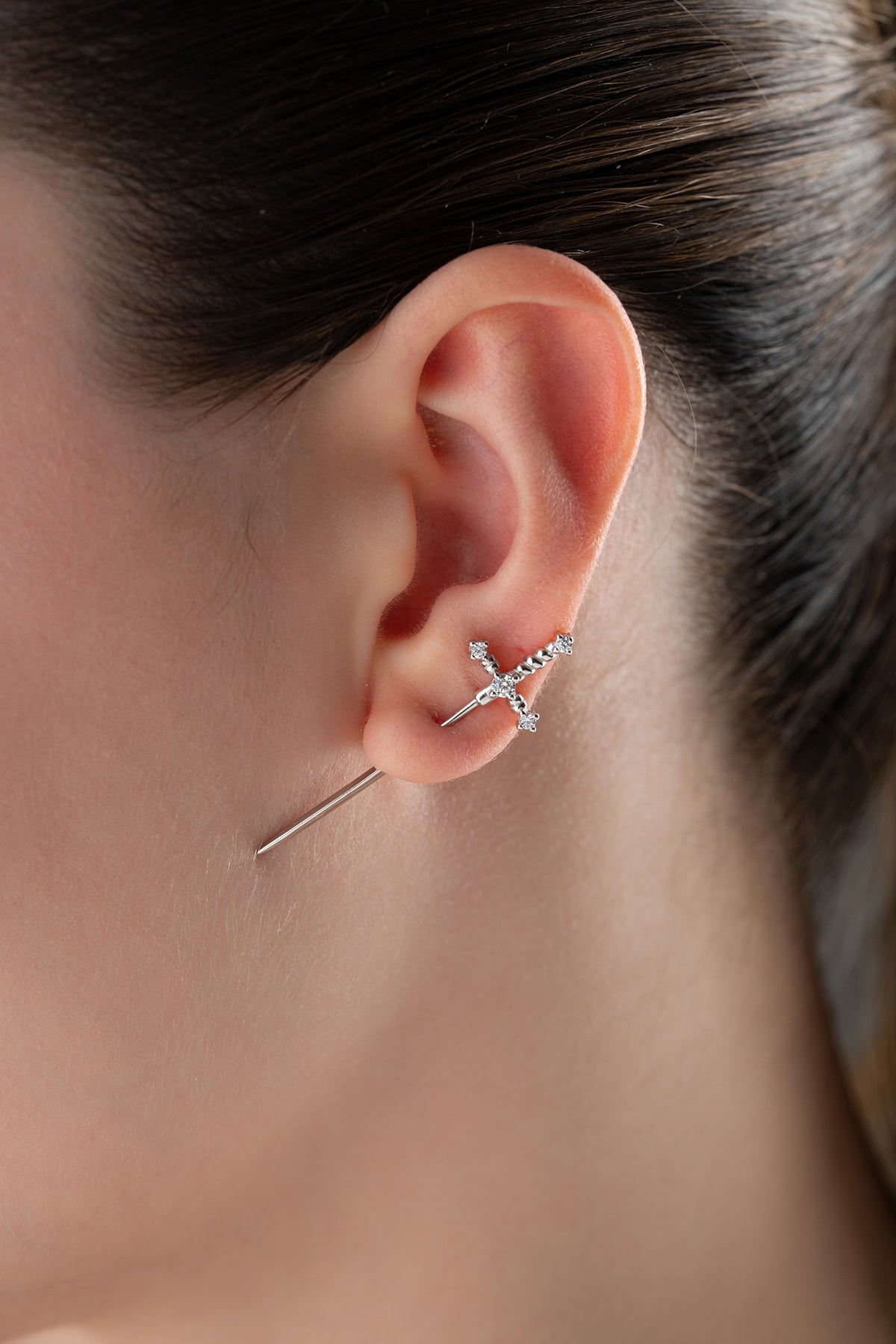 Boucles d'oreilles en argent avec des pierres en zircone
