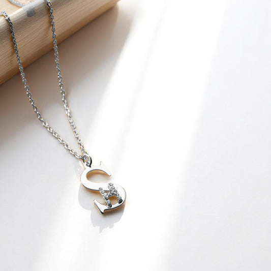 Collier initial personnalisé en argent 925