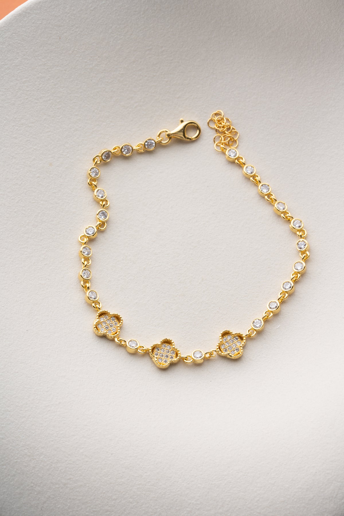 Klaver Armband met Zirkonia | 925 Zilver