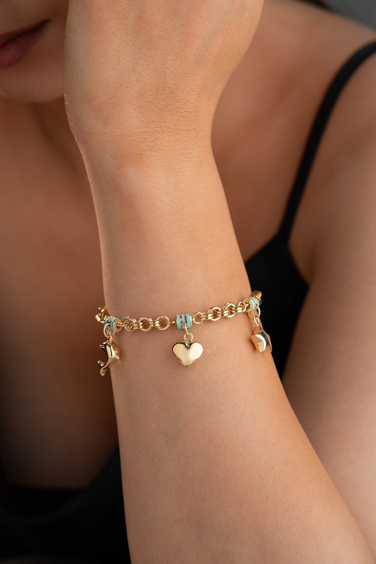 Charm Armband met Hart, Ster en Maan | 925 Zilver