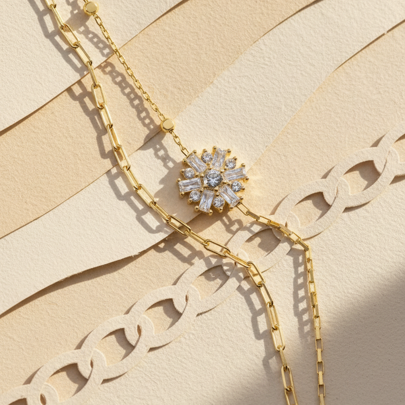 Bloem Armband | 925 Zilver